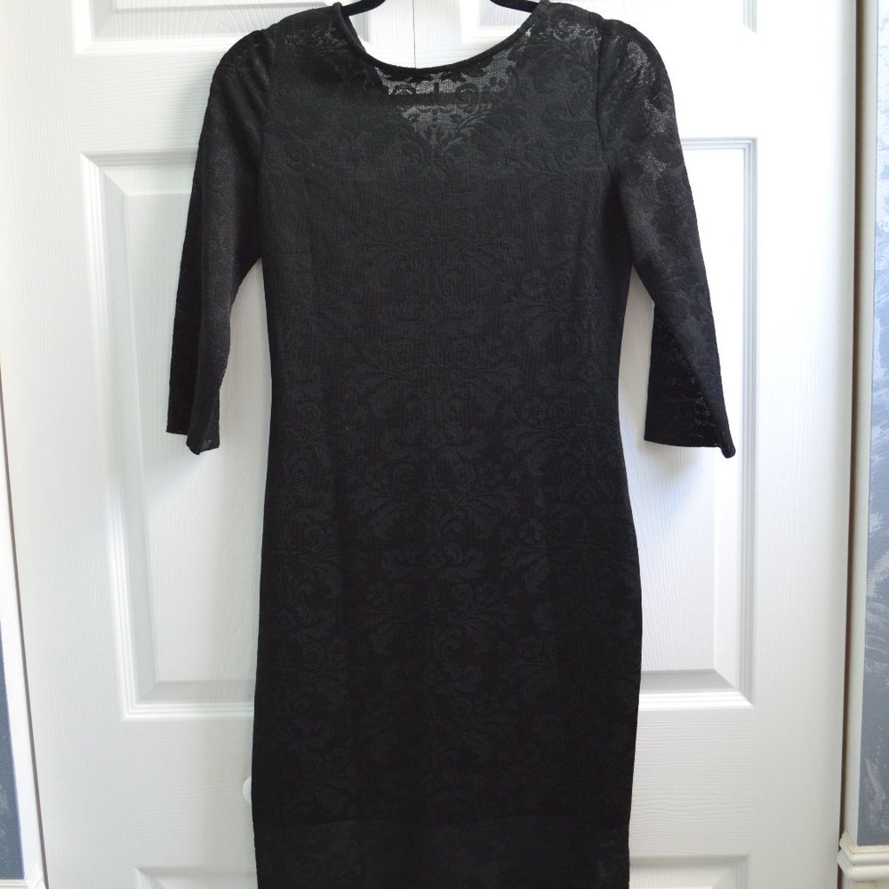 St John Black lace dress